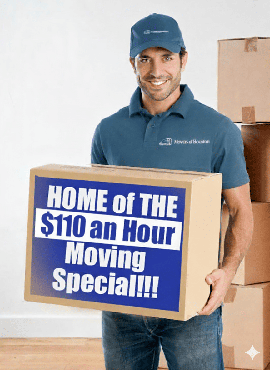 A professional mover carrying a box.