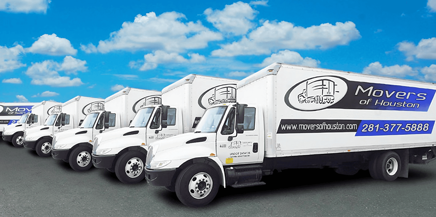 A mover carrying a box on a hot day in Houston